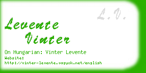 levente vinter business card